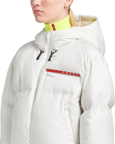 prada puffer jacket white|prada puffer jacket sale.